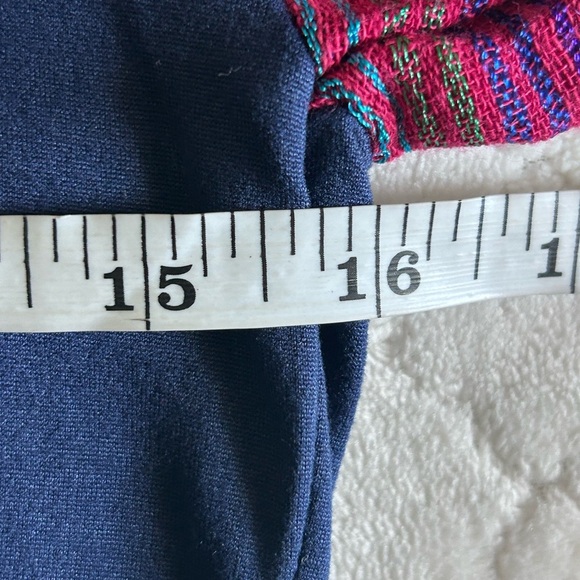 Izza Embellished Frida Navy Ruffled Sleeve T-shirt Size XS/S - Picture 3 of 9